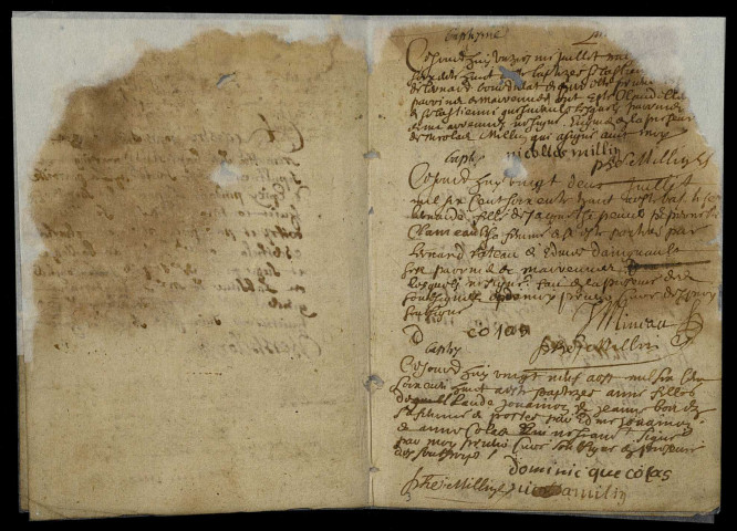 Epiry : registres paroissiaux.