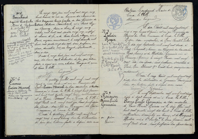 Crux-la-Ville : actes d'état civil.