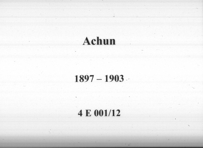 Achun : actes d'état civil.