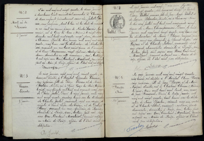 Decize : actes d'état civil (décès).