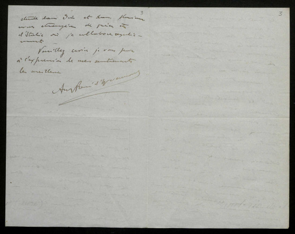 PARTHENIS (A. N.), dit Ary-René d'Yvermont, publiciste et poète : 1 lettre.