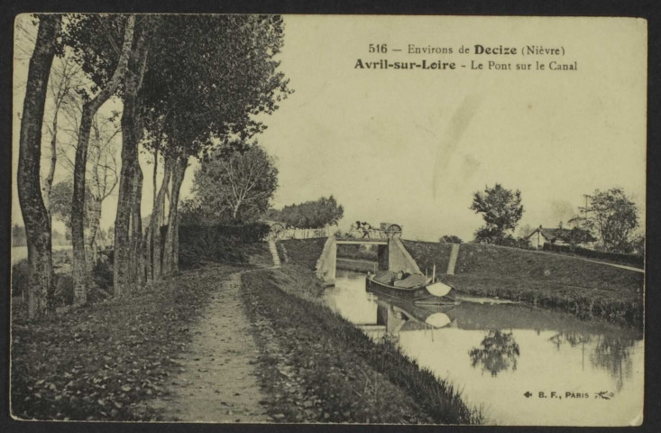 516 - Environs de Decize (Nièvre) Avril-sur-Loire - Le Pont sur le Canal