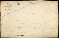 Montreuillon, cadastre ancien : plan parcellaire de la section B dite de Montreuillon, feuille 3