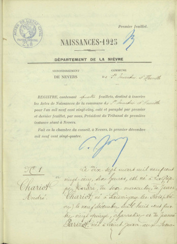 Saint-Martin-d'Heuille : actes d'état civil.