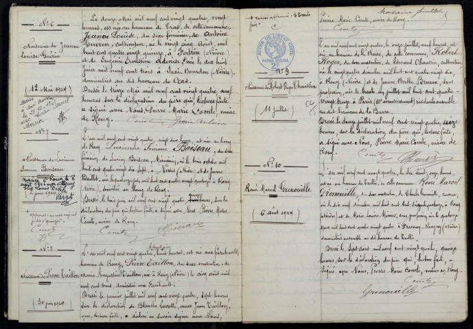 Rouy : actes d'état civil.