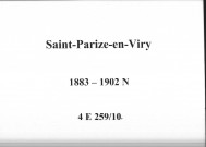 Saint-Parize-en-Viry : actes d'état civil (naissances).