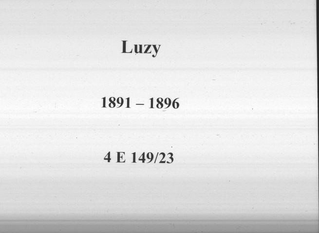 Luzy : actes d'état civil.