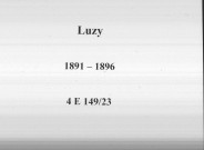 Luzy : actes d'état civil.