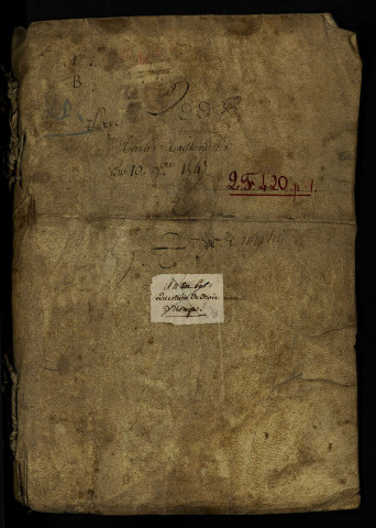 Terrier de la seigneurie de Prye, contenant les actes passés devant Taillandier, notaire royal.