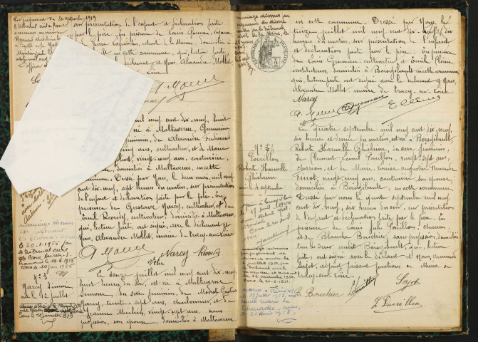 Tracy-sur-Loire : actes d'état civil, table décennale.