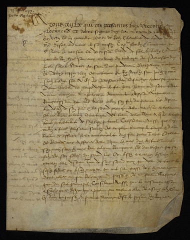 Succession de Charlotte de Champs. - Héritages (domaine de Saulx) à Decize de la veuve des sieurs Millin marchand apothicaire et Tillot, cession à Robert Millin son fils : copie du contrat de donation du 27 décembre 1597.