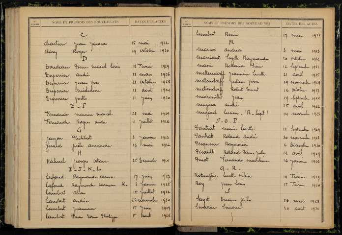 Cessy-les-Bois : table décennale.