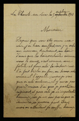 DORENT (Louis Gustave), enfant assisté de la Seine placé à Beaumont-la-Ferrière : 11 lettres.