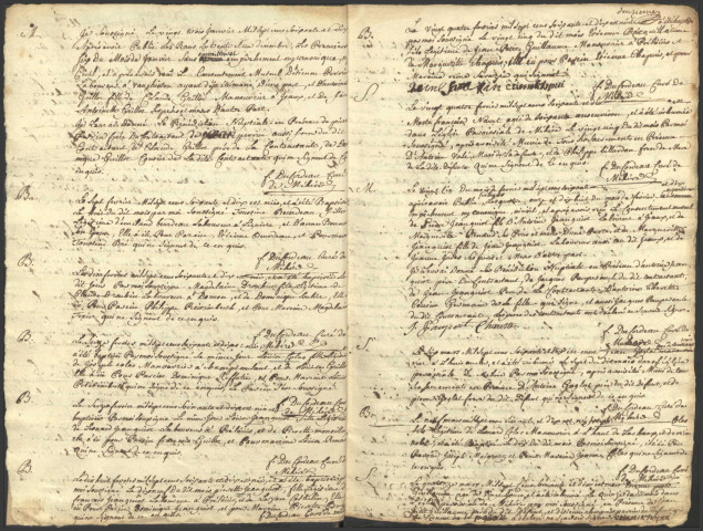 Mhère : registres paroissiaux.