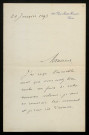 HAUSSONVILLE (Joseph, comte d'), homme politique, membre de l'Académie française (1809-1884) : 1 lettre.