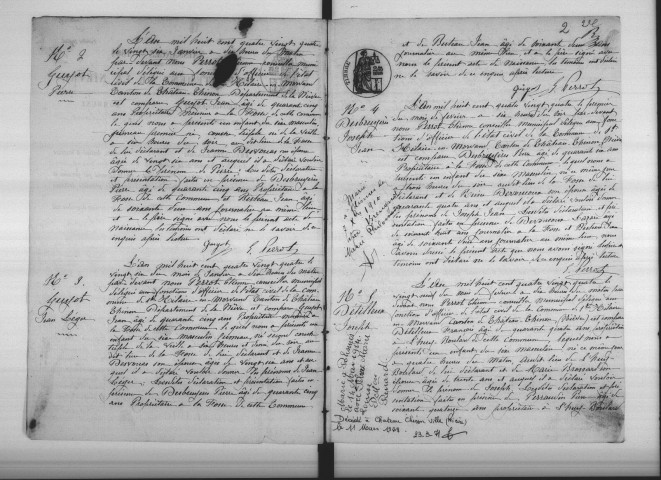 Saint-Hilaire-en-Morvan : actes d'état civil.