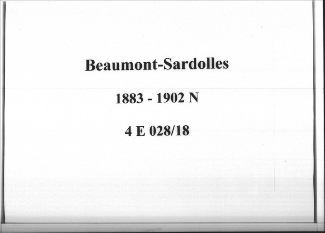 Beaumont-Sardolles : actes d'état civil (naissances).