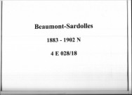 Beaumont-Sardolles : actes d'état civil (naissances).
