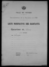 Nevers, Quartier du Croux, 14e section : recensement de 1936