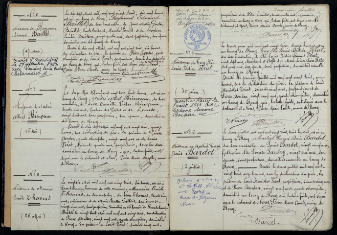 Rouy : actes d'état civil.