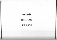 Asnois : actes d'état civil.