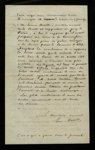 DESEILLE (Ernest), écrivain et membre de la Société académique de Boulogne-sur-Mer (1835-1889) : 2 lettres.
