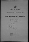 Nevers, Quartier de Nièvre, 6e section : recensement de 1911