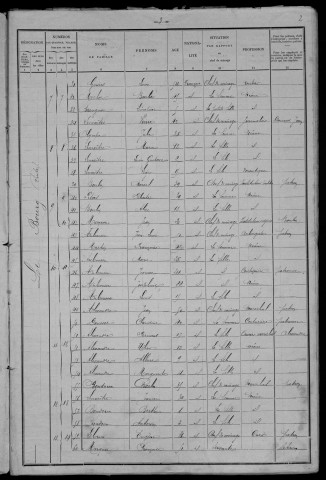 Saint-Léger-de-Fougeret : recensement de 1901