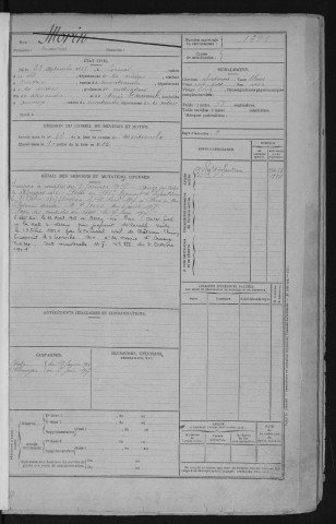 Bureau de Nevers, classe 1917 : fiches matricules n° 1691 à 2096