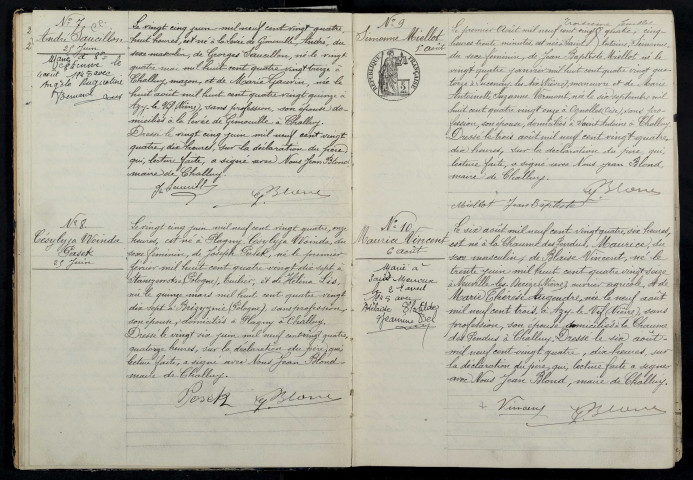 Challuy : actes d'état civil.