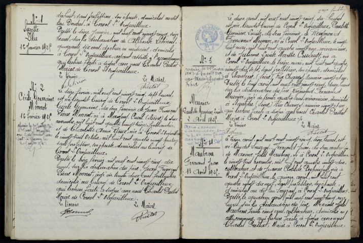 Corvol-l'Orgueilleux : actes d'état civil.