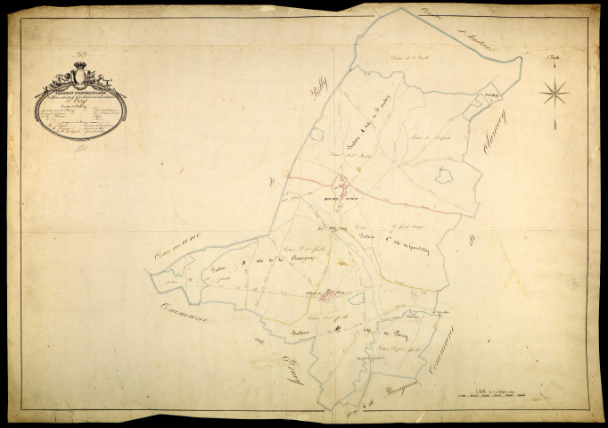 Oisy, cadastre ancien : tableau d'assemblage