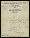 CHAMPEROUX, chausseur à Prémery (Nièvre) : 4 lettres.
