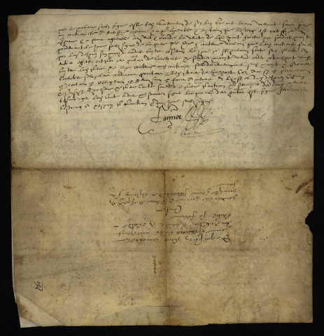 Biens et droits. - Foncier au territoire de Veninges en la paroisse de Varennes (commune de Varennes-Vauzelles), vente par Desprez marchand de Nevers à Guytot boucher : copie du contrat de vente du 9 mai 1601.