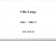 Ville-Langy : actes d'état civil.