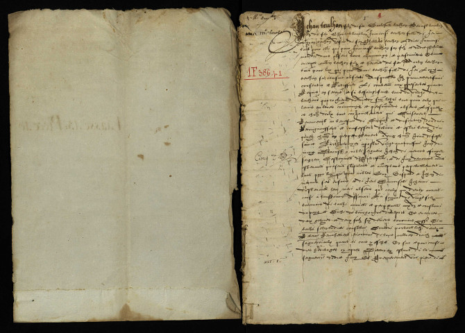 Fief de Finy à Vitry-sur-Loire : terrier dressé par Blaise Robert, notaire royal, pour Jean de Mérans, écuyer, seigneur d'Ettevaux, de Pierrefitte et de Finy, agissant pour lui et pour Guy, Gaspard et Jean de Mérans, ses enfants et de défunte Jeanne d'Ettevaux.