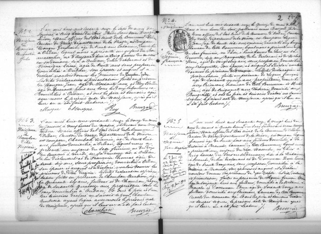 Oudan : actes d'état civil.