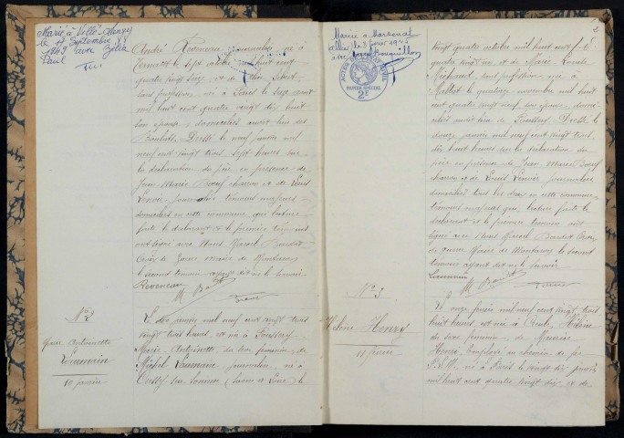 Montaron : actes d'état civil.