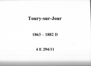 Toury-sur-Jour : actes d'état civil.