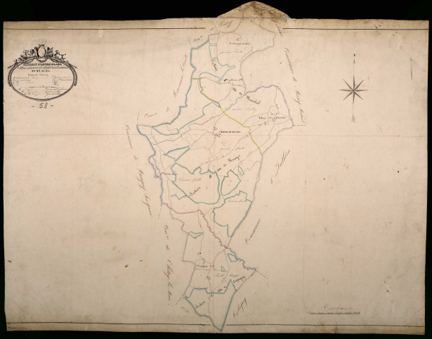 Ruages, cadastre ancien : tableau d'assemblage