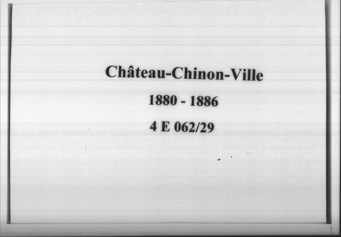 Chateau-Chinon Ville : actes d'état civil.