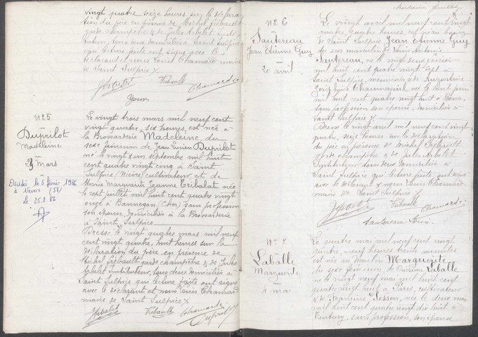 Saint-Sulpice : actes d'état civil.