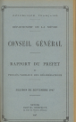 Session du Conseil général des 23-25 septembre 1947 : rapport du préfet (p. 1-71), procès-verbaux des délibérations (p. 73-203), table des matières (p. 205-216)