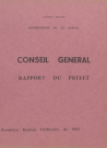 Session du Conseil général des 11-12 mai 1965 : rapports du préfet (n° 1-44), table des matières (p. 1-3)