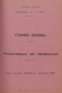 Session du Conseil général du 3 octobre 1973 : procès-verbaux des délibérations (p. 1-43), table des matières (2 p.)
