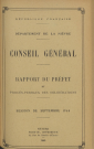Session du Conseil général du 3 septembre 1946 : rapport du préfet (p. 1-29), procès-verbaux des délibérations (p. 31-93), table des matières (p. 95-102)