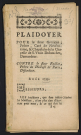 Plaidoyer pour le Sieur Grosjean, prêtre, Curé de Neuffontaine, & Chapelain de la Chapelle de S. Vrain Dubouchet, Demandeur. Contre le Sieur Palliet, Prêtre du Diocèse de Paris, Défendeur