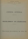 Session du Conseil général du 15 juillet 1969 : procès-verbaux des délibérations (p. 1-49), table des matières (p. 1)