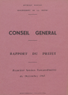 Session du Conseil général des 12-13 janvier 1966 : rapports du préfet (n° 1-79), table des matières p. 1-7)