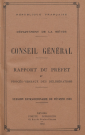Session du Conseil général des 23-26 février 1950 : rapport du préfet (p. 1-181), procès-verbaux des délibérations (p. 183-471), table des matières (p. 473-487)